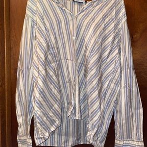 🇮🇹 Marina Rinaldi Striped Button-Down Top